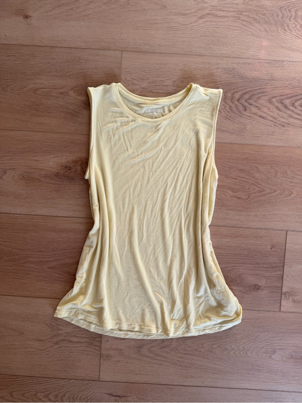Nine West Pale Yellow Sleeveless Tank Top